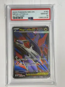 Pokemon TCG Mega Latias Full Art Ultra Rare Card 163/132 Mega Evolution PSA 10 - Image 2