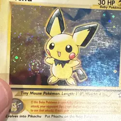 Pichu Neo Genesis 12/111 Holo Rare Unlimited LP Pokemon Card Swirl - Image 2