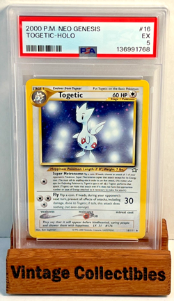 Pokemon TCG Togetic Neo Genesis Holo Card 16/111 PSA 5 EX-MT WOTC 2000 - Image 1