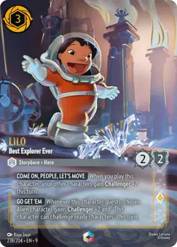Lilo - Best Explorer Ever (Enchanted) - Near Mint Holofoil Lorcana - Image 1