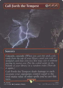 MTG Call Forth the Tempest (Borderless) Foil NM Commander Lord of the Rings LOTR - Image 1