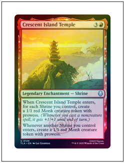 1x Crescent Island Temple, Foil, Avatar, Magic the Gathering MTG NM - Image 1