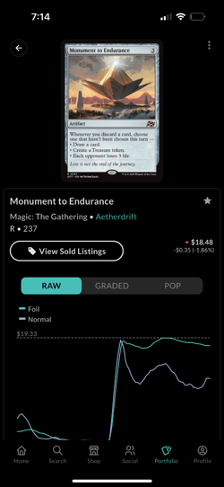 x1 Monument to Endurance DFT Aetherdrift MTG 237 RARE M/NM 1x - Image 2