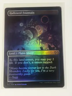 MTG Lorwyn Eclipsed - Hallowed Fountain (Borderless) [FOIL] - ECL - NM - Image 1