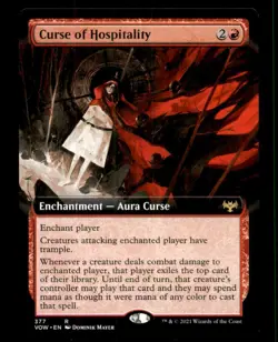 Curse of Hospitality LP Light Play Innistrad: Crimson Vow MTG [11495] - Image 1