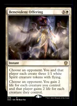 Benevolent Offering LP Light Play Crimson Vow Commander MTG [11871] - Image 1