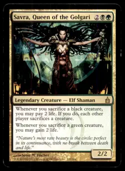 Savra, Queen of the Golgari LP Light Play Ravnica: City of Guilds MTG [11543] - Image 1