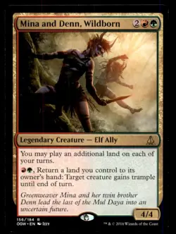 Mina and Denn, Wildborn LP Light Play Oath of the Gatewatch MTG [11947] - Image 1