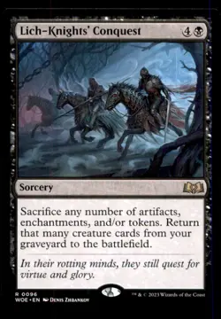 Lich-Knights' Conquest LP Light Play Wilds of Eldraine MTG [12442] - Image 1