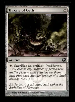 Throne of Geth LP Light Play Scars of Mirrodin MTG [10116] - Image 1