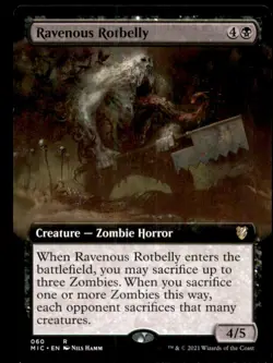 Ravenous Rotbelly LP Light Play Midnight Hunt Commander MTG [11188] - Image 1