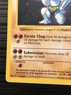 Pokemon MACHOKE 34/102 Shadowless (1999 Base Set) LP/DMG - Image 4