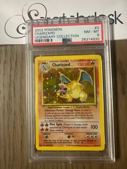 PSA 8 - Pokemon CHARIZARD 3/110 - LEGENDARY COLLECTION - HOLO FOIL Rare - Image 1