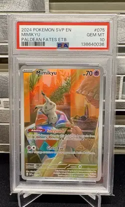 Pokemon TCG Paldean Fates Mimikyu SVP 075 GEM MINT PSA 10 Promo - Image 1