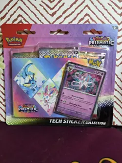 Pokemon TCG Prismatic Evolution Tech Sticker Collection Sylveon - Image 1