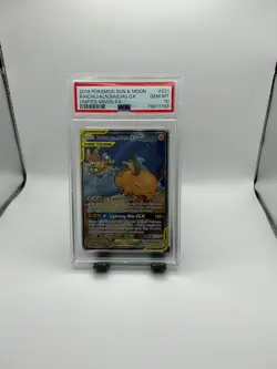 PSA 10 Pokemon Raichu & Alolan Raichu GX 221/236 Unified Minds - Image 2