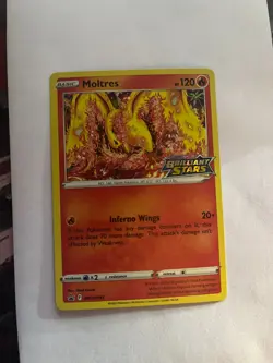 Pokemon TCG Moltres SWSH185 (prerelease) SWSD Brilliant Stars Stamped Promo NM - Image 1