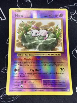 Mew 53/108 Reverse Holo Rare Pokemon XY Evolutions 2016 - MP - Image 1