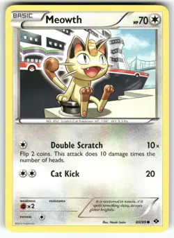 Meowth Next Destinies Common Pokemon Near Mint or Better - Image 1