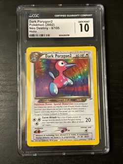 Dark Porygon2 8/105 2002 Pokemon Neo Destiny Holo Rare CGC 10 Gem Mint - Image 1