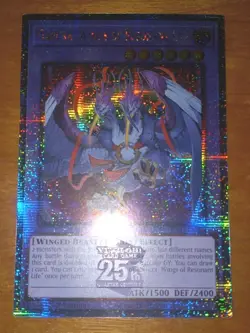 NM Yugioh Garura, Wings of Resonant Life RA02-EN024 Quarter Century Secret Rare - Image 1