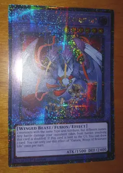 NM Yugioh Garura, Wings of Resonant Life RA02-EN024 Quarter Century Secret Rare - Image 3