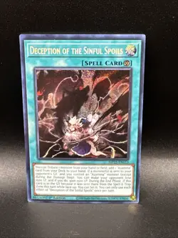 Yugioh Deception of the Sinful Spoils MP25-EN113 Secret Rare 1st Ed - Image 1