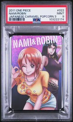 2011 ONE PIECE JPN CARAMEL POPCORN PART 3 #022 NAMI/ROBIN PSA 9 - Image 1