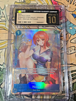 One Piece Nami Alternate Art OP09-050 CGC 10 pristine gold label - Image 1