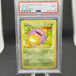 1999 Pokemon Game 51 Koffing 1st Edition Shadowless PSA 9 - Image 1