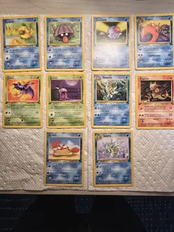 1st Edition Pokemon Cards-Fossil Set-14 Total-All MINT - Image 1