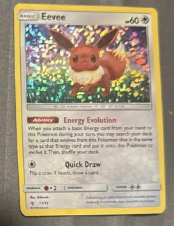Pokemon TCG Eevee Holo Promo Card 11/12 McDonald's 2018 - Image 1