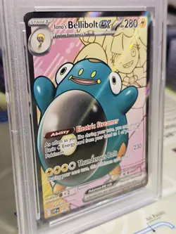 PSA 10 Gem Mint Iono's Bellibolt Ex Graded Pokemon Card #194 Black Star Promo - Image 3