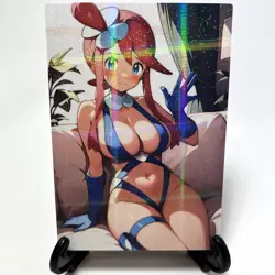 PokeGirl Skyla Sexy Hot Anime Waifu Girl Doujin Lewd Goddess Story ACG Holo Card - Image 1