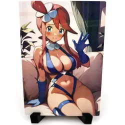 PokeGirl Skyla Sexy Hot Anime Waifu Girl Doujin Lewd Goddess Story ACG Holo Card - Image 3