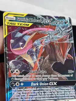 Pokemon Unbroken Bonds Greninja & Zoroark GX Holo Card 107/214 - Image 3