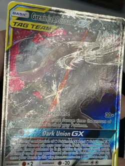 Pokemon Unbroken Bonds Greninja & Zoroark GX Holo Card 107/214 - Image 5