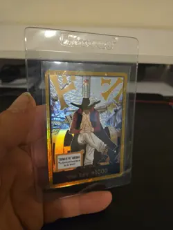 DON!! Card (Dracule Mihawk) (Gold) The Azure Sea's Seven Foil - Image 1