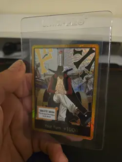 DON!! Card (Dracule Mihawk) (Gold) The Azure Sea's Seven Foil - Image 2