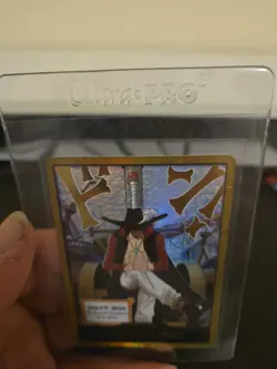 DON!! Card (Dracule Mihawk) (Gold) The Azure Sea's Seven Foil - Image 3
