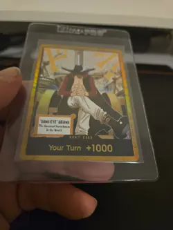 DON!! Card (Dracule Mihawk) (Gold) The Azure Sea's Seven Foil - Image 5