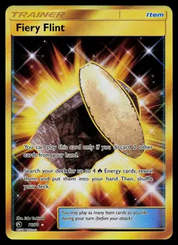 Pokemon Card - Fiery Flint Dragon Majesty 76/70 Secret Rare - Image 1