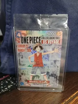 One Piece Monkey.D.Luffy College Basketball Promo Card W/ Poster - Image 1