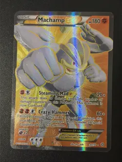 Machamp EX 90/98 XY Ancient Origins Pokemon Card Ultra Rare Full Art Holo 90/98 - Image 1