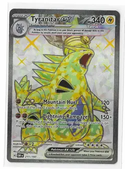 Tyranitar Ex 211/197 Obsidian Flames Full Art Ultra Rare Card Pokemon TCG NM - Image 1