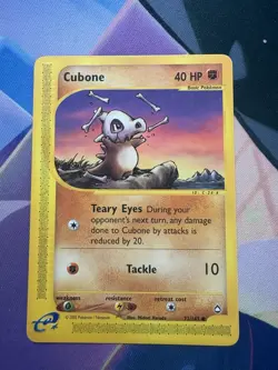 Cubone 72/147 Aquapolis Non-Holo Vintage Pokemon Card TCG - Image 1