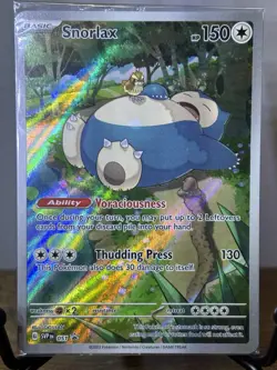 Pokemon TCG Snorlax 051 Scarlet & Violet 151 Holo Promo Card SEALED - Image 1