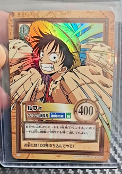 BANDAI One Piece Hyper Battle LUFFY C35 HOLO FOIL SCARCE EARLY CARD VINTAGE - Image 1