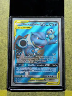 019 - Original Owner Pokemon TCG Blastoise Piplup Tag Team GX Card 214/236 - Image 3