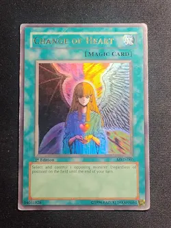 Change Of Heart 1st Edition MRD-060 Ultra Rare Vintage Yu-Gi-Oh Card Played HP - Image 1